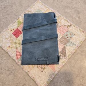 Portland Leather Dusty Blue Wrap Journal